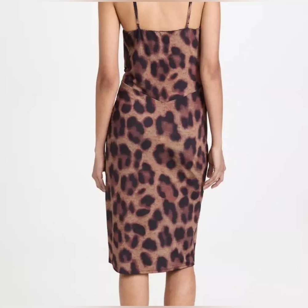 L’agence Cowl Neck Leopard Slip Dress - Picture 6 of 10